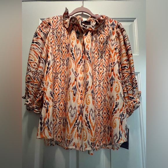 Democracy Tops - 🆕-Democracy Stylish Orange Patterned Women's Top
